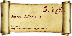 Seres Ádám névjegykártya